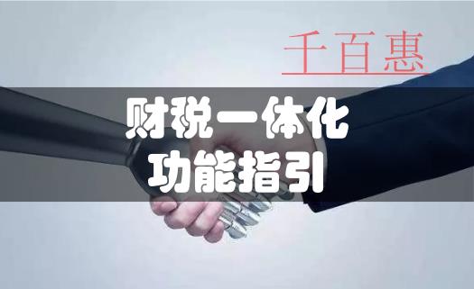 財稅一體化功能指引(可實現財務報表等自動生成) 財稅一體化功能指引(可實現財務報表等自動生成)